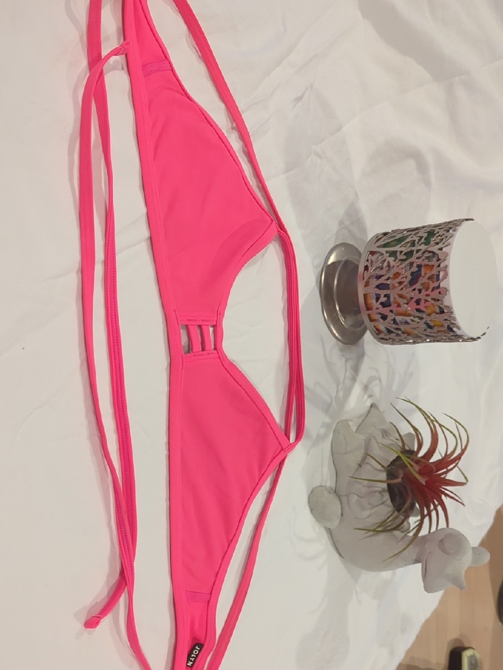 Jolyn Neon Pink Tomcat Bikini Top